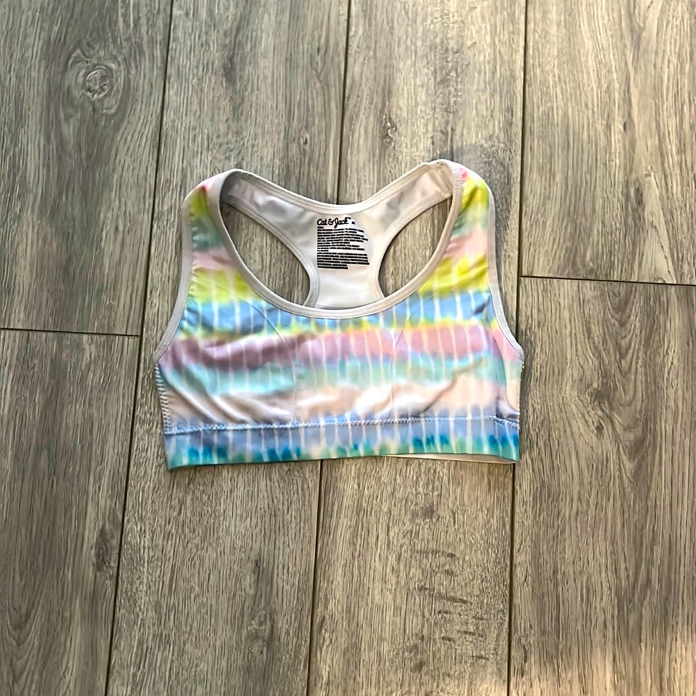 Cat & Jack multi colored kids sports bra size medium
